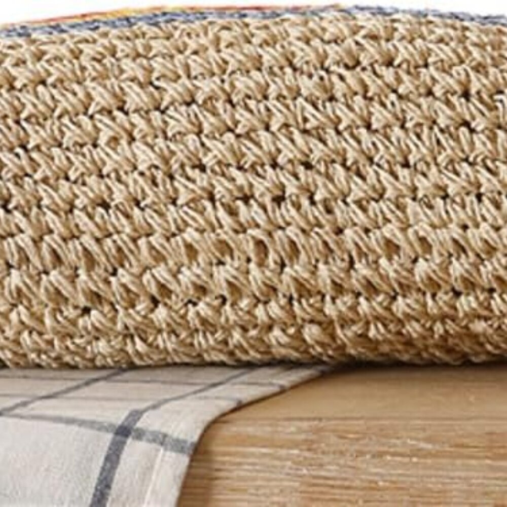 Rainbow Straw Bag for Women Beach Tote Handbag Large Capacity Summer Accessory - Picture 5 of 7
